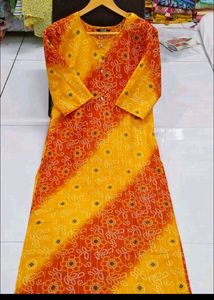 New Kurti Bandni Print