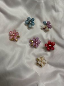 Set Of 5 Floral Hair Claw Clips
