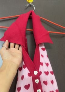 Cute Heart Print Top