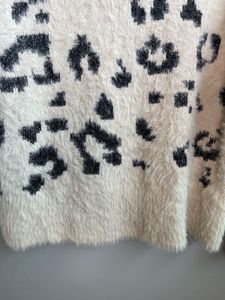 Leopard Print Fuzzy Sweater