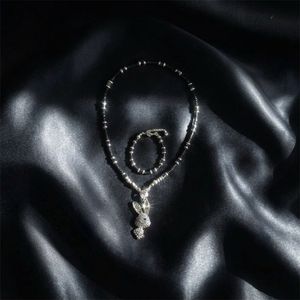 Playboy Bunny Necklace & Bracelet Set