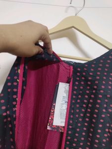New Globus Red Black Kurta