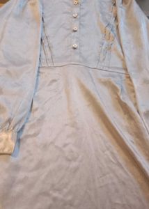 Silky Silver Button-Down Shirt