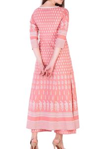 Last Price Elegant Peach Printed Kurta Set