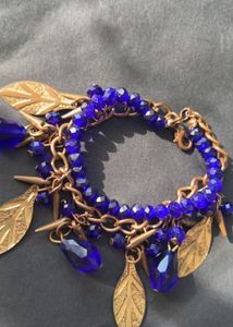 Charming Blue &amp; Gold Bracelet