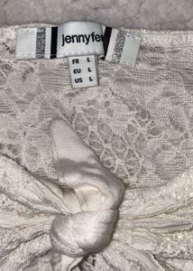 coachella , coquette, cowboy, white lacey net crop