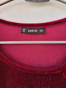 Shein Wine Velvet Top/ Small