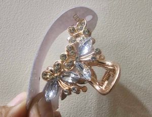 IMPORTED Brand new jeweled hair claw clip