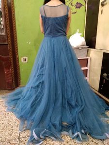 Elegant Blue Ethnic Gown