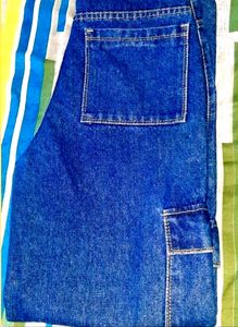Cargo Denim High Rise Jeans Six Pockets