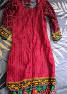 Red Cotton Salwar Suit