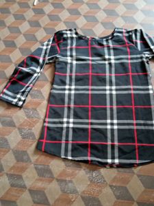 Plaid Long Sleeve Tunic