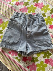 Vintage Light Wash Denim Shorts