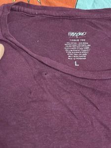 Burgundy Long Sleeve Top