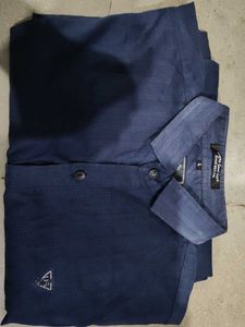 Navy Blue Striped Shirt
