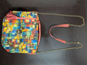 Colorful Patchwork Chain Bag