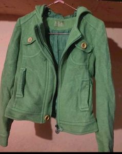 Green hooded jacket