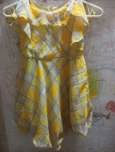 Cute Yellow Plaid Dress