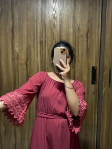 Chic Maroon Dress
