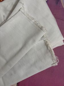White Skinny Fitted Mid Waist Jeans