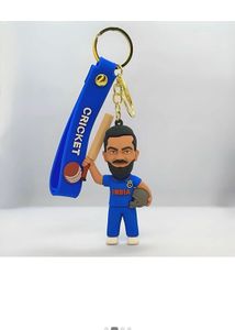 Virat kohli cute silicone rubber keyring