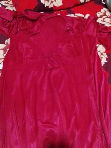 Red Satin Night Suit