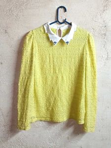Trendy Ladies Lace Top Layered Yellow 💛