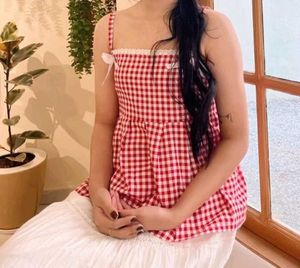 Red Gingham Cami Top