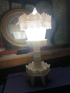 Marble Standing Lamp white Colour