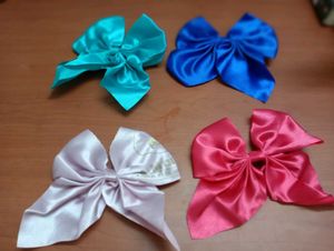 Satin Hair Bows - Set of 4