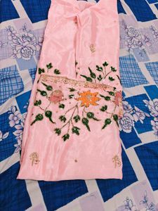 Elegant Pink Kurta and plazzo Set