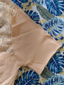 Peach Net Top