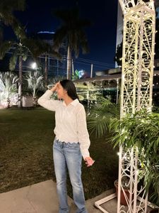 White Eyelet Top