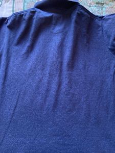 Blue colorblocked Polo Shirt