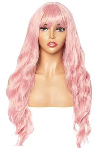 Moira synthetic Baby Pink hair wig for cosplay