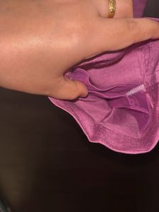 Purple Embroidered Kurta Set Inside Margin