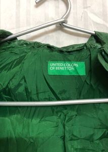 United Colours Of Benetton Green Puffer Jacket