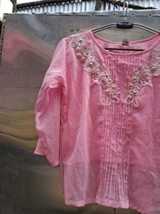 Pink Embellished Top(Wear with Traditionals)