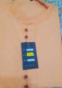 Peach Kurta Pajama Set