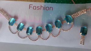 Teal Gemstone Necklace Set