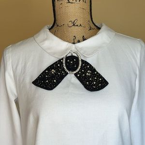 Zara Trafaluc Collection Peter Pan Collar and Bow