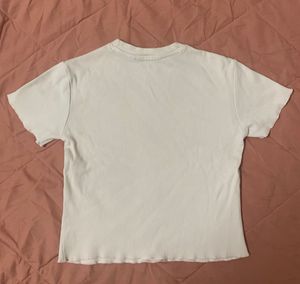 Ribbed Baby Pink T-Shirt