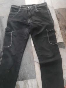 Black Jeans with White Stitching And one t-shirt o