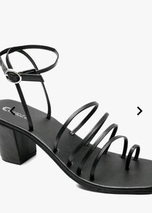 Tie Up Black Heels