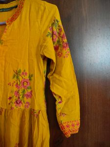 Yellow Embroidered Dress