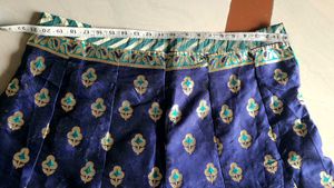 Blue &amp; Gold Embroidered Lehenga.