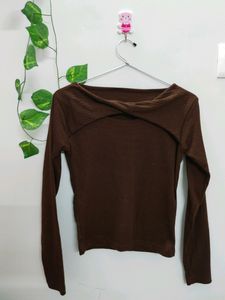 Cutout Brown Top