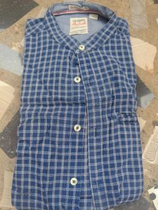 Lee Cooper Blue Check Button Down