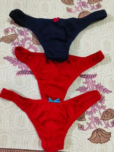 Small Size Woman's USED Thong Panty (Set Of 3)