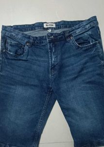 Blue DENIM Jeans Short, Size 34